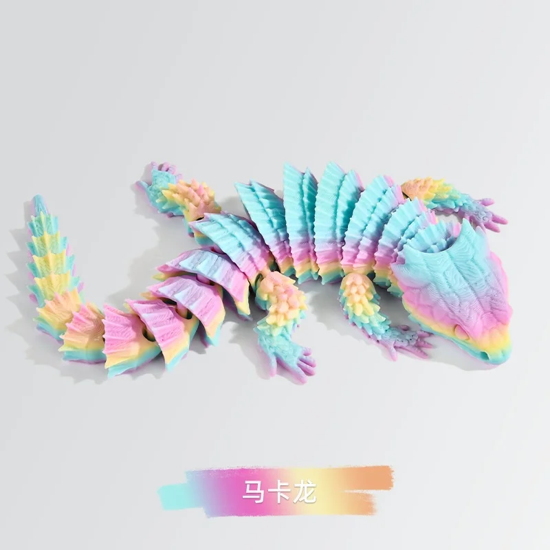 2026 New Gradient Color 3D Printed Crawling Lizard Decor Fish Tank Rockery Landscaping Ornament