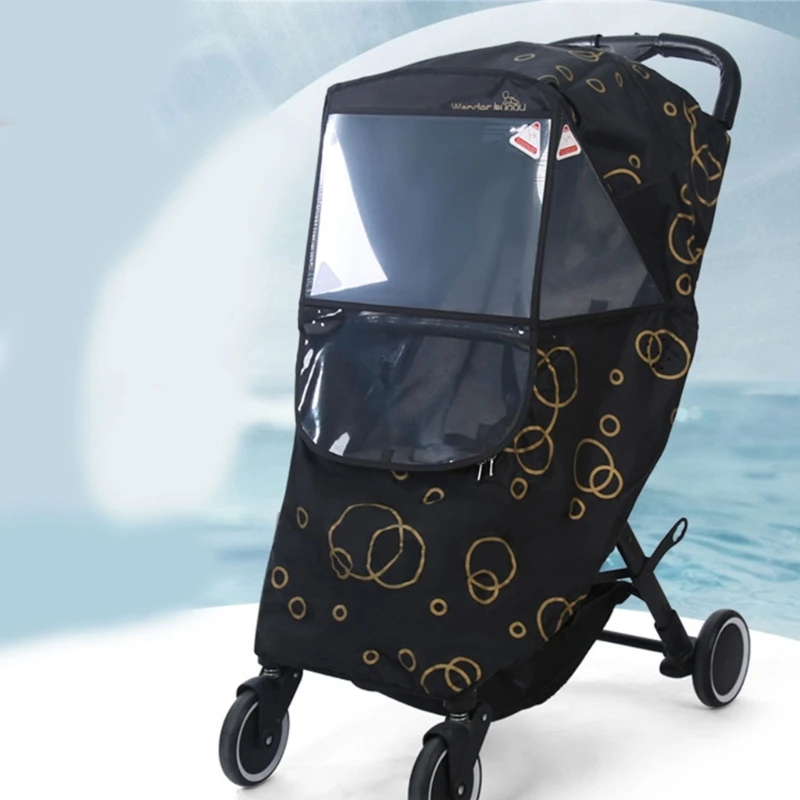 

Baby Stroller Weather Shield Rain Cover Breathable Baby Pushchair Cover Pram Accessories Portective Shield with Zipper QX2D