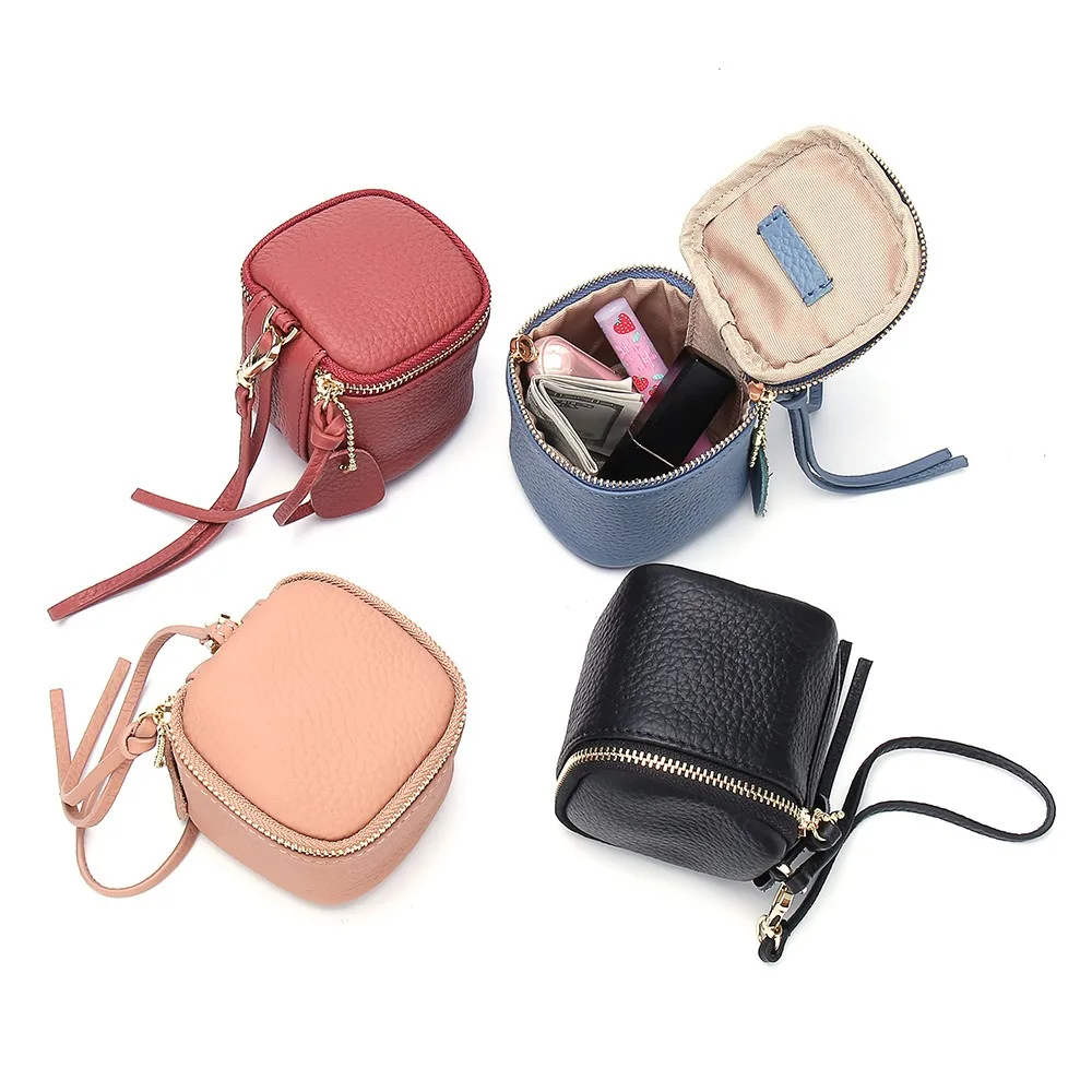 Ladies Genuine Leather Cosmetic Bag Fashion Cosmetic Case Makeup Bag Women Clutch Mini Toiletry Bag Cosmetic Pouch