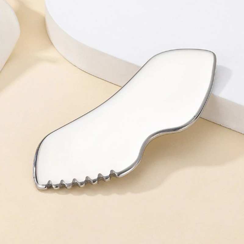 Gua Sha Board Gears Stainless Steel Muscle Massage Tissue Therapy Scraping Plate Promote Blood Circulation Body Relaxation