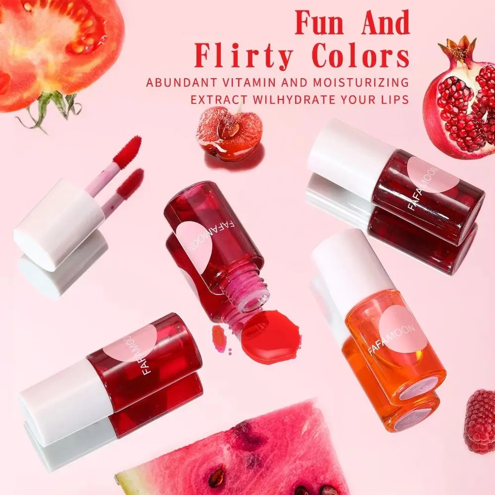 New 4 Color Water Liquid Tint Long Lasting Waterproof Lip Glaze High Pigment Non-Stick Lip Cheek Rouge Daily Makeup