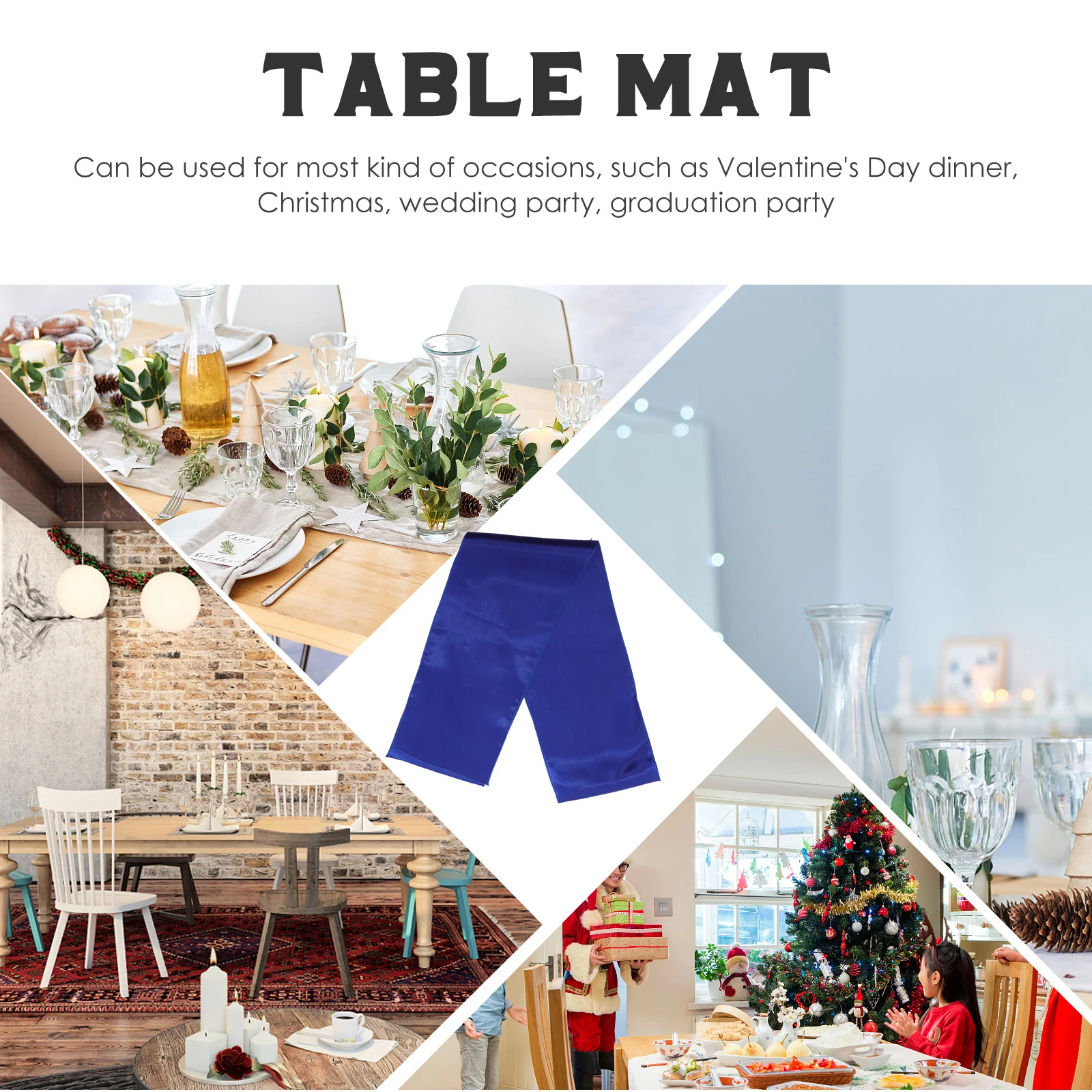 

Table Runner for Wedding Flag Decoration Decorations Reception Blue Polyester (Polyester)