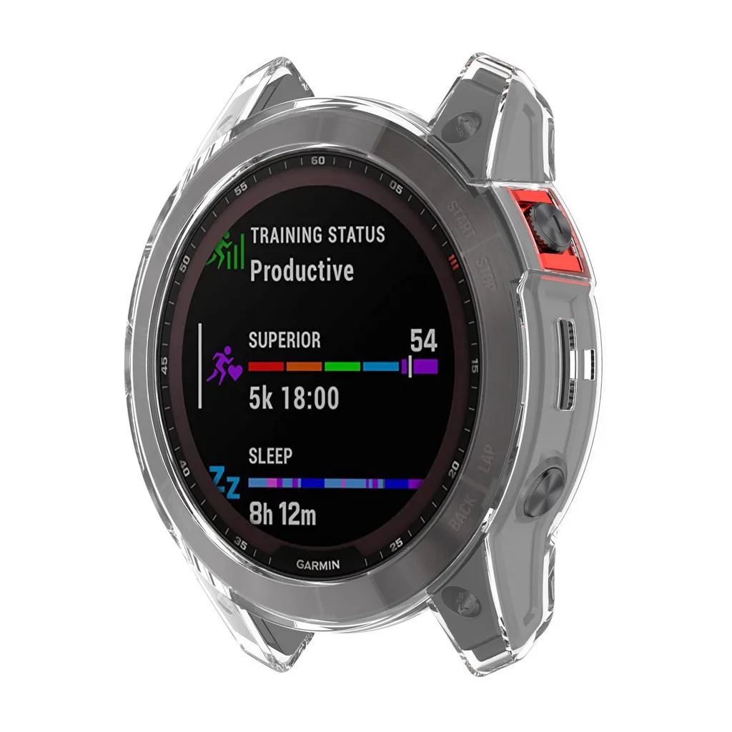 Для Garmin Fenix 7 7X 7S 6 6X 6S Pro 5 5X 5S Plus прозрачный защитный чехол из ТПУ