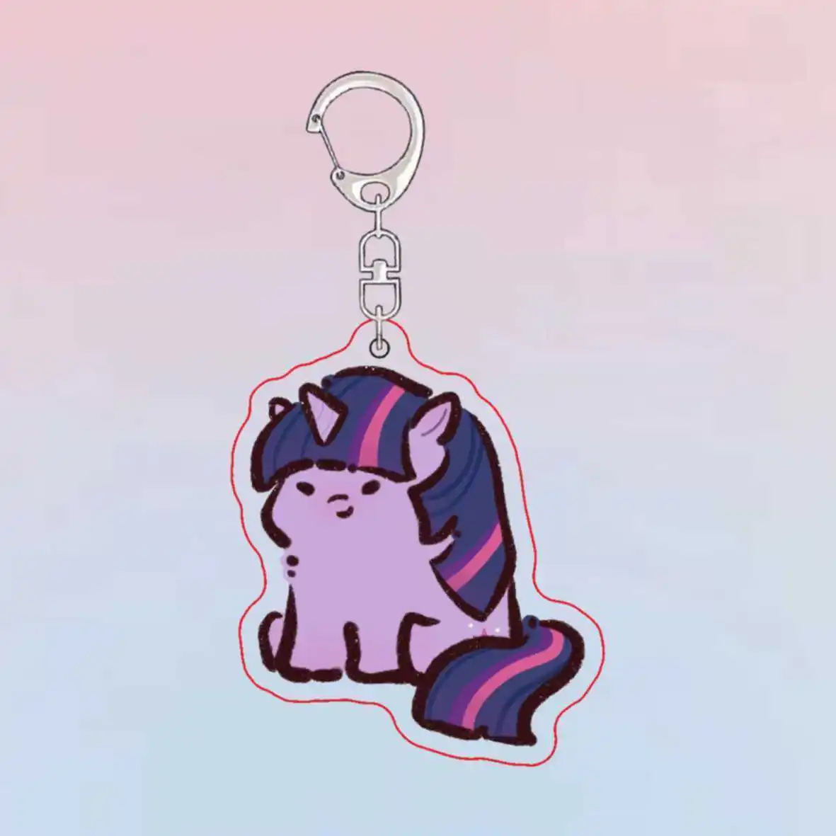 Cartoon Anime My Little Pony Pinkie Pie Fluttershy Twilight Sparkle Applejack ciondolo acrilico simpatico portachiavi decorazione regalo