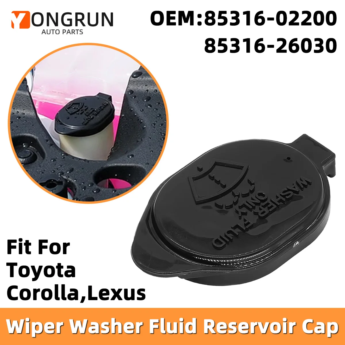 Wischflüssigkeitsbehälterdeckel passend für Toyota Highlander Corolla Vios Yaris RAV4 Echo Previa Lexus, 85316-02200, 85316-26030 – Detail 1