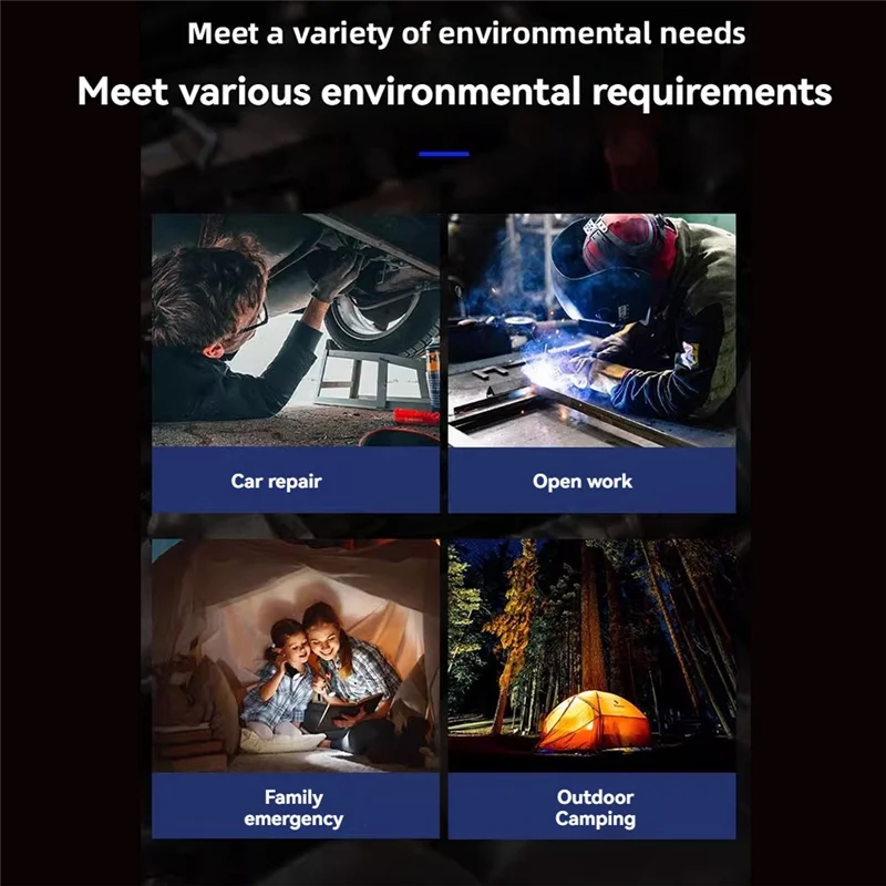 ABJY-メカニック用作業灯、LED作業灯、4400Mah充電式磁気ライトバー、自動車工具コードレスアンダーフード