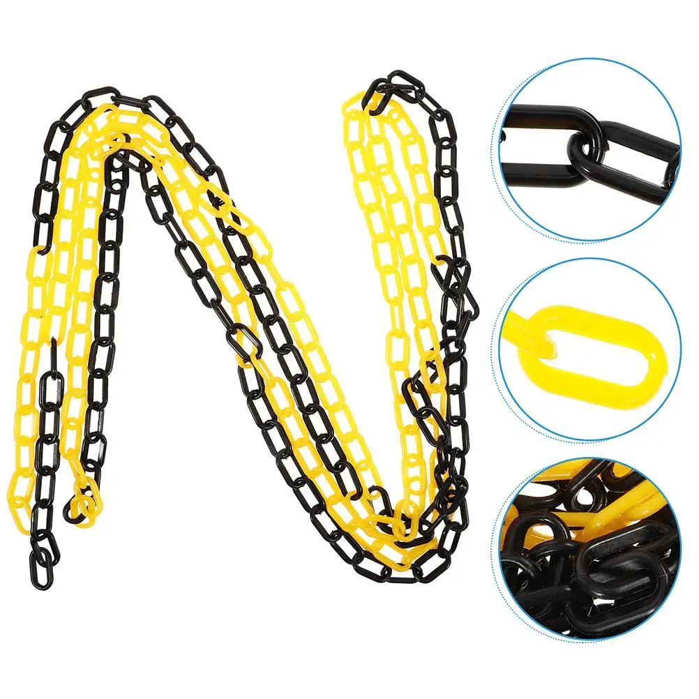 2Pcs Protective Safety Chains for Crowd Control Parking Lot Barrier Adjustable Length Traffic Management Plastic