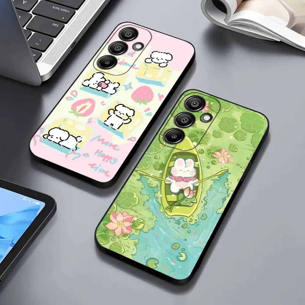 

Cute animal line drawings Phone Case Black Silicone Soft For Samsung GalaxyA13,21s,22,31,32,52,53,71,72,73