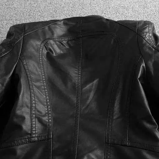 Chaqueta de cuero Ropa de mujer Abrigo corto Beige Primavera Otoño Camiseta nueva