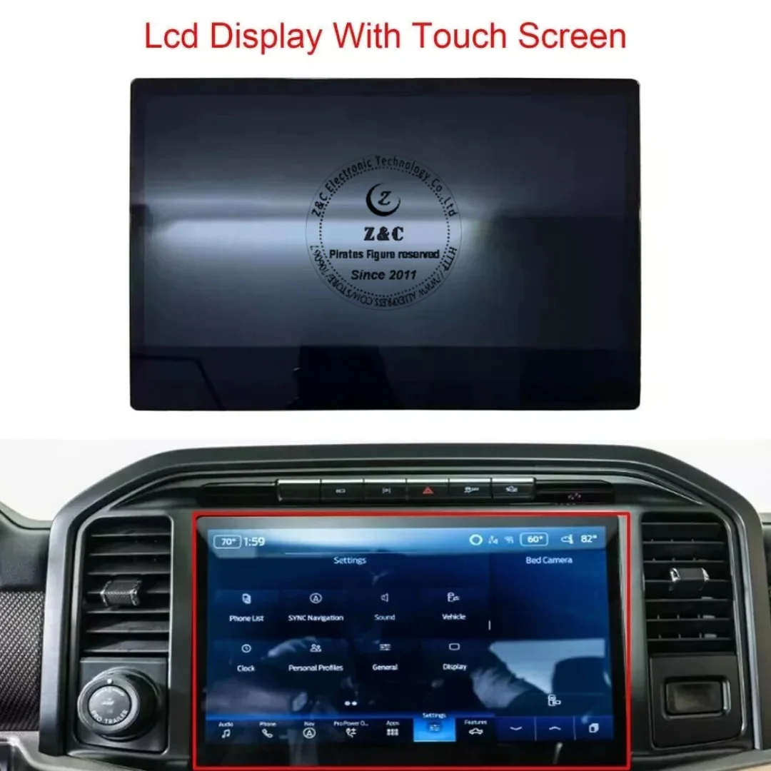 Display de 12 polegadas para Ford Wildtrak, Everglades, Heritage Limited Edition 2021 22 23 2024 com Rádio SYNC4, Navegação GPS e LCD com Tela Sensível ao Toque