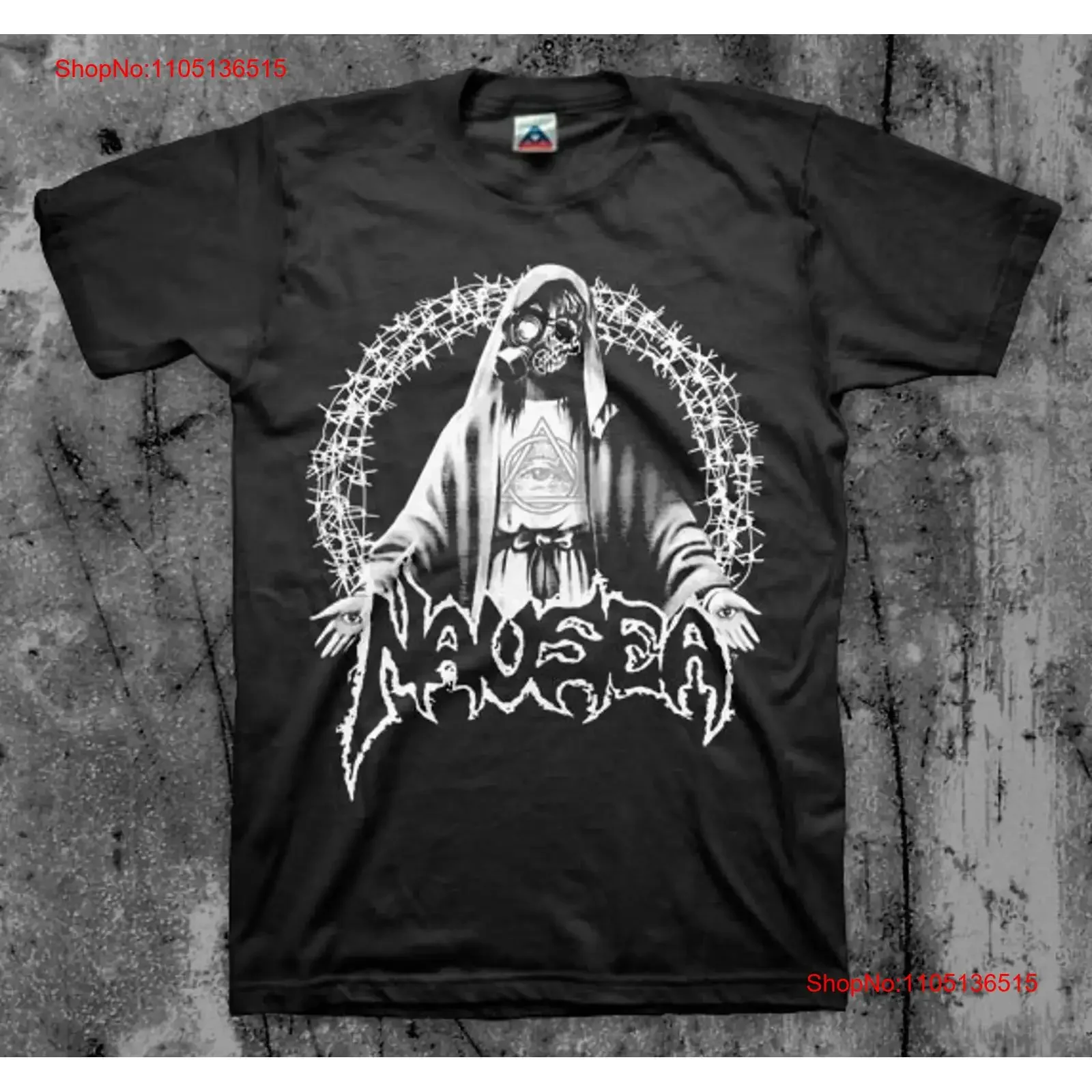 NAUSEA T shirt hardcore punk d beat Vintage TE504 vintage Washed Stylish streetwear fashion Casual Versatile graphic