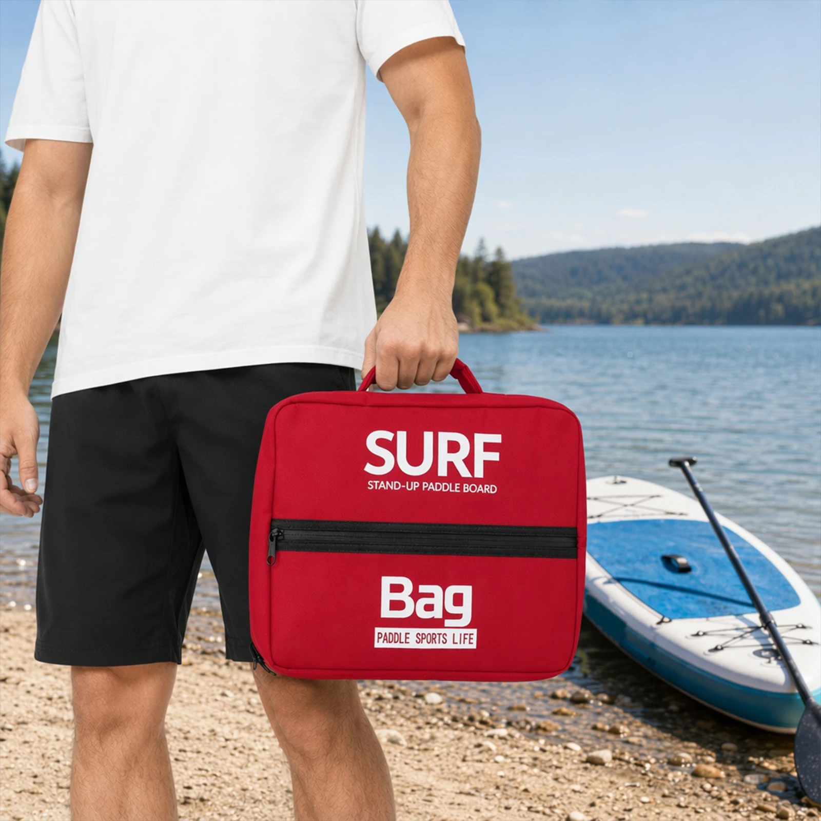 Kayak Paddle Board Deck Bag with Fixing Buckle Stand Up Paddle Board Storage Bags Adjustable Food Storage Pack Surfing Equipment