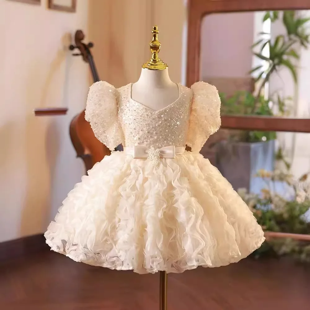 

Платье с цветочным узором для девочек, летнее высокое детское платье принцессы розового цвета на свадьбу для маленькой девочки, платье для дня рождения, свадебной вечеринки, мероприятия