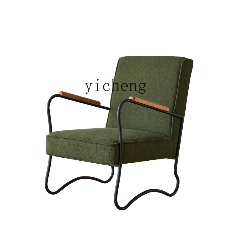 

ZL single sofa chair retro living room small apartment balcony wrought iron leisure chair