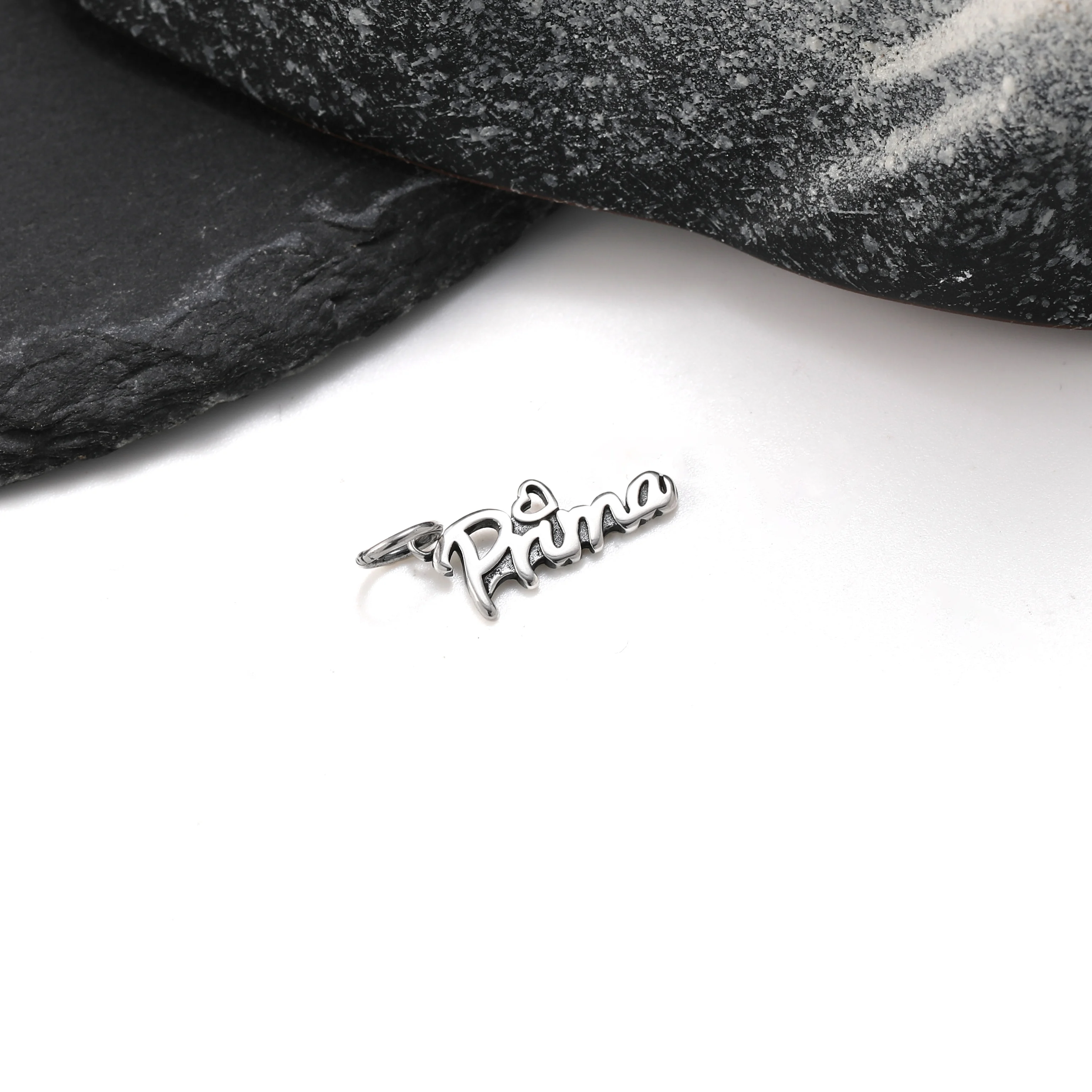 

DJ247 genuine 925 sterling silver exquisite fashion keychain DIY accessory letter pendant silver jewelry accessory