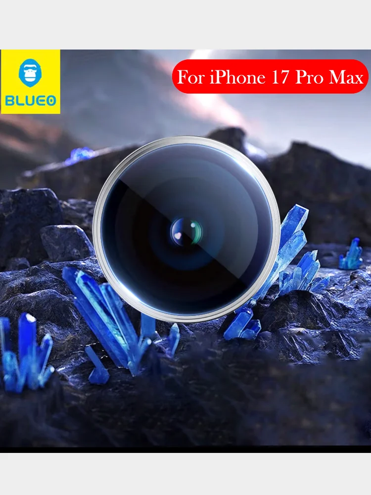 Blueo Ochrona obiektywu aparatu do iPhone'a 17 Pro Max Szkło ochronne do iPhone'a 17 Pro Szkło szafirowe — zdjęcie produktu 7