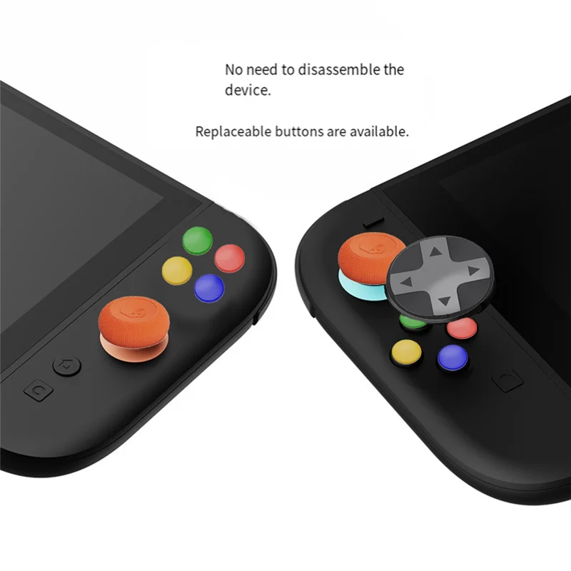 B34B-For Switch 2 Protective Case+Circular Direction Keys Kit+Thumb Grip Set Split Protective Case For Nintendo Switch2