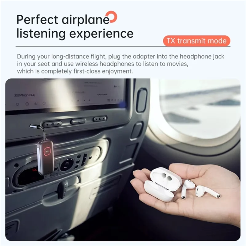 APPLIA-2 In 1 Bluetooth Audio Transmitter Receiver 3.5MM AUX Multipoint Hifi Stereo Aptx-Compatible/HD/LL Wireless Adapter