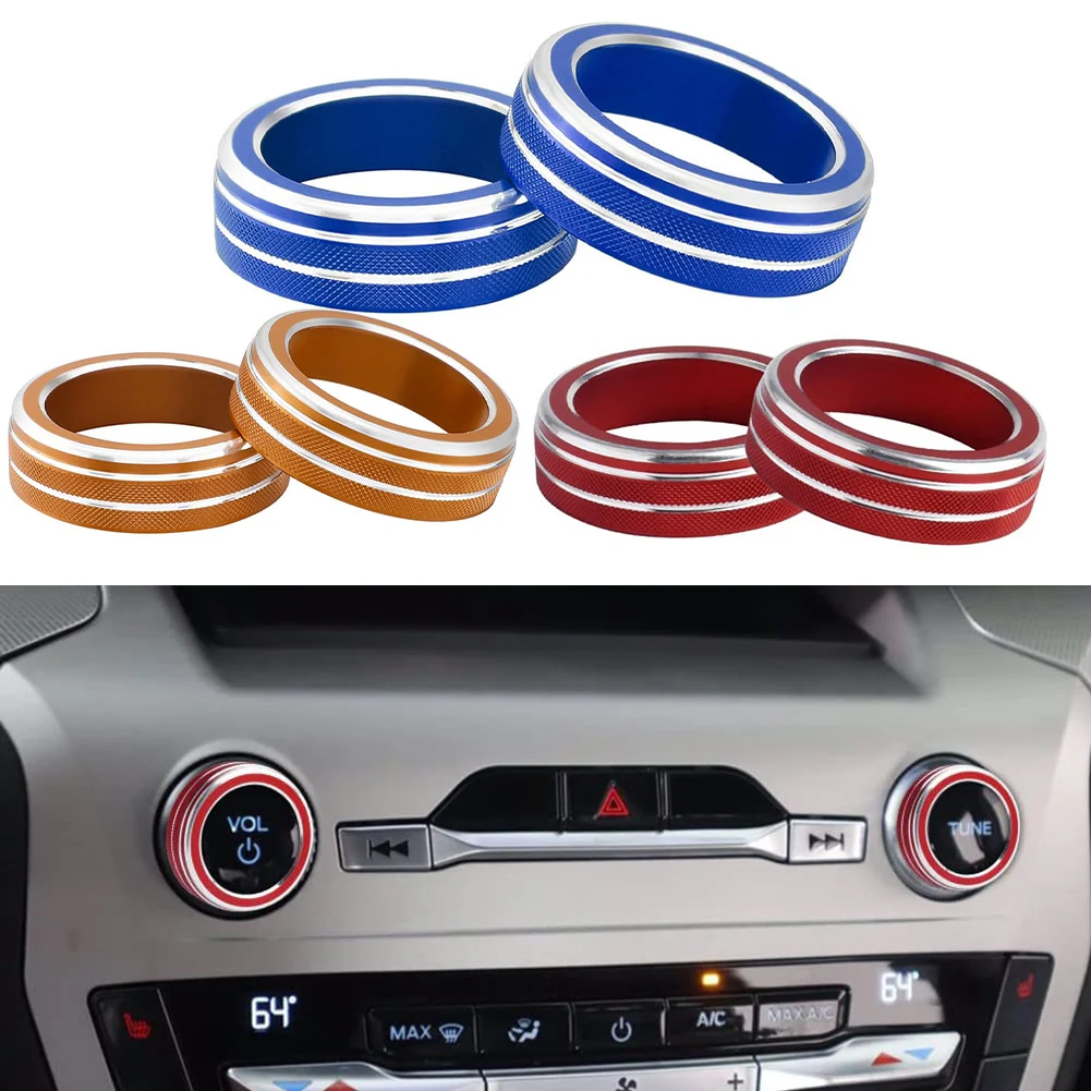 Interior Protection Covers Volume Knob Trim Non-Intrusive Installation Scratch Resistant Design Protection Orange