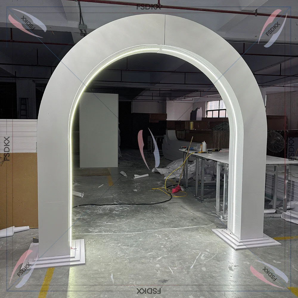 

New Design PVC Wedding Round Arch Backdrop Stage Backdrop Decoration Ceremony