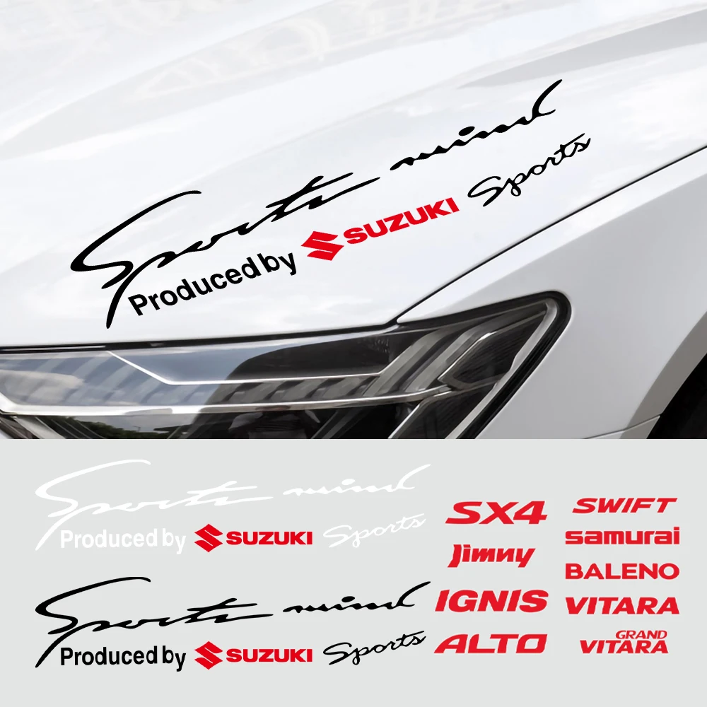 

Спортивная наклейка для гоночного автомобиля, капот, боковое окно, светоотражающая виниловая наклейка, графическая наклейка для Suzuki Grand Swift Vitara Baleno