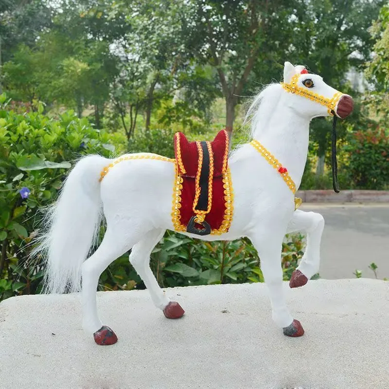 realistic-white-horse-model-simulation-with-saddle-approx-31x30cm-plastic-gift