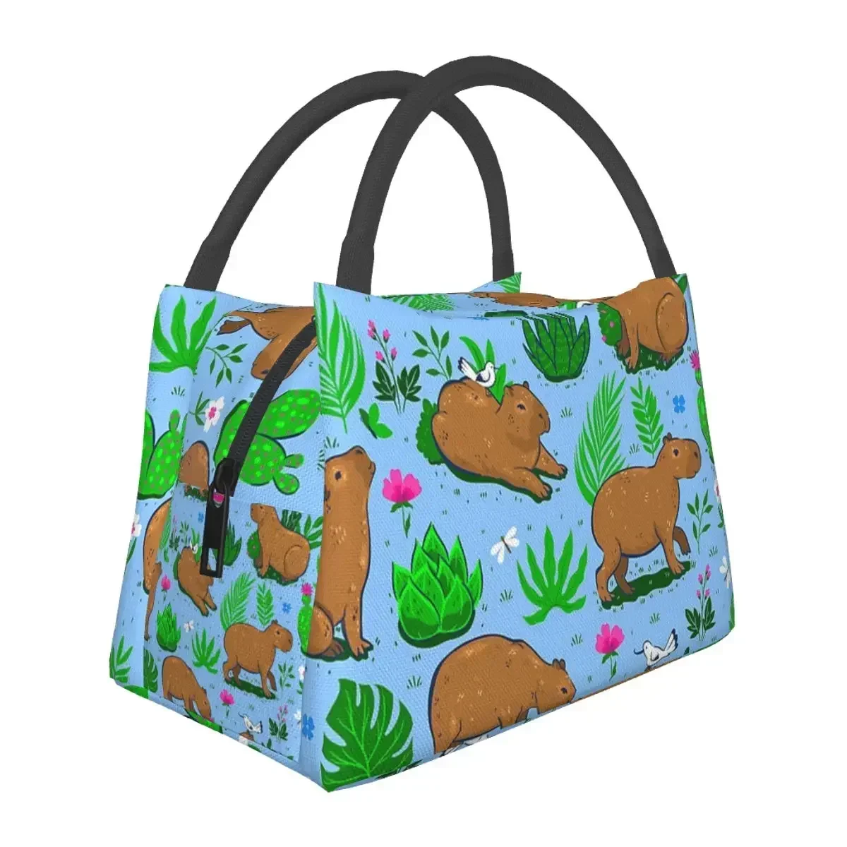 

Capybara Is My Spirit Animal Lunch Bags Insulated Bento Box Portable Lunch Tote Cooler Thermal Bag for Woman Student Travel