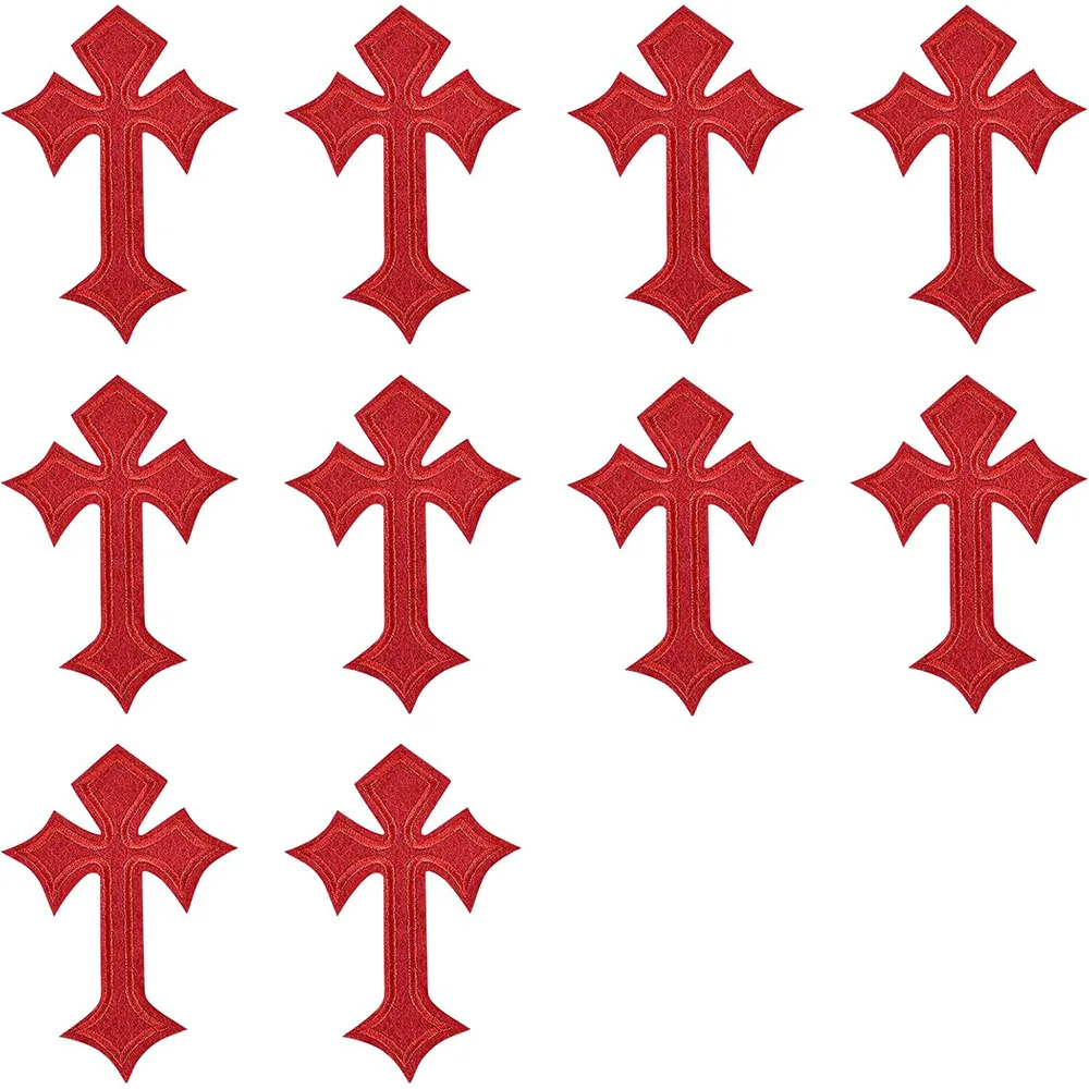 10 Stück Coole Kreuz-Patch-Stickerei-Aufkleber zum Aufbügeln auf Kleidung, Weihnachten, DIY, Jeans, Jacken, Festival-Abzeichen, Taschen, Reparatur, Dekoration – Detail 11