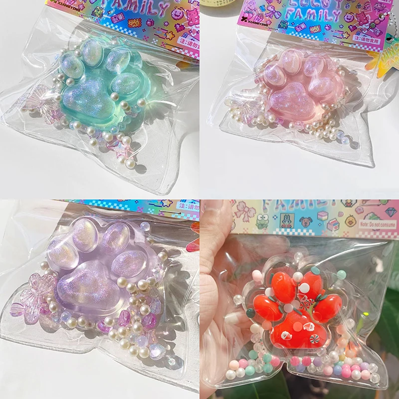 

Рождественский кошачий коготь, декомпрессионный TPR Kawaii, прозрачная вечерние игрушки для снятия стресса для взрослых, милый мультяшный мягкий подарок на день рождения