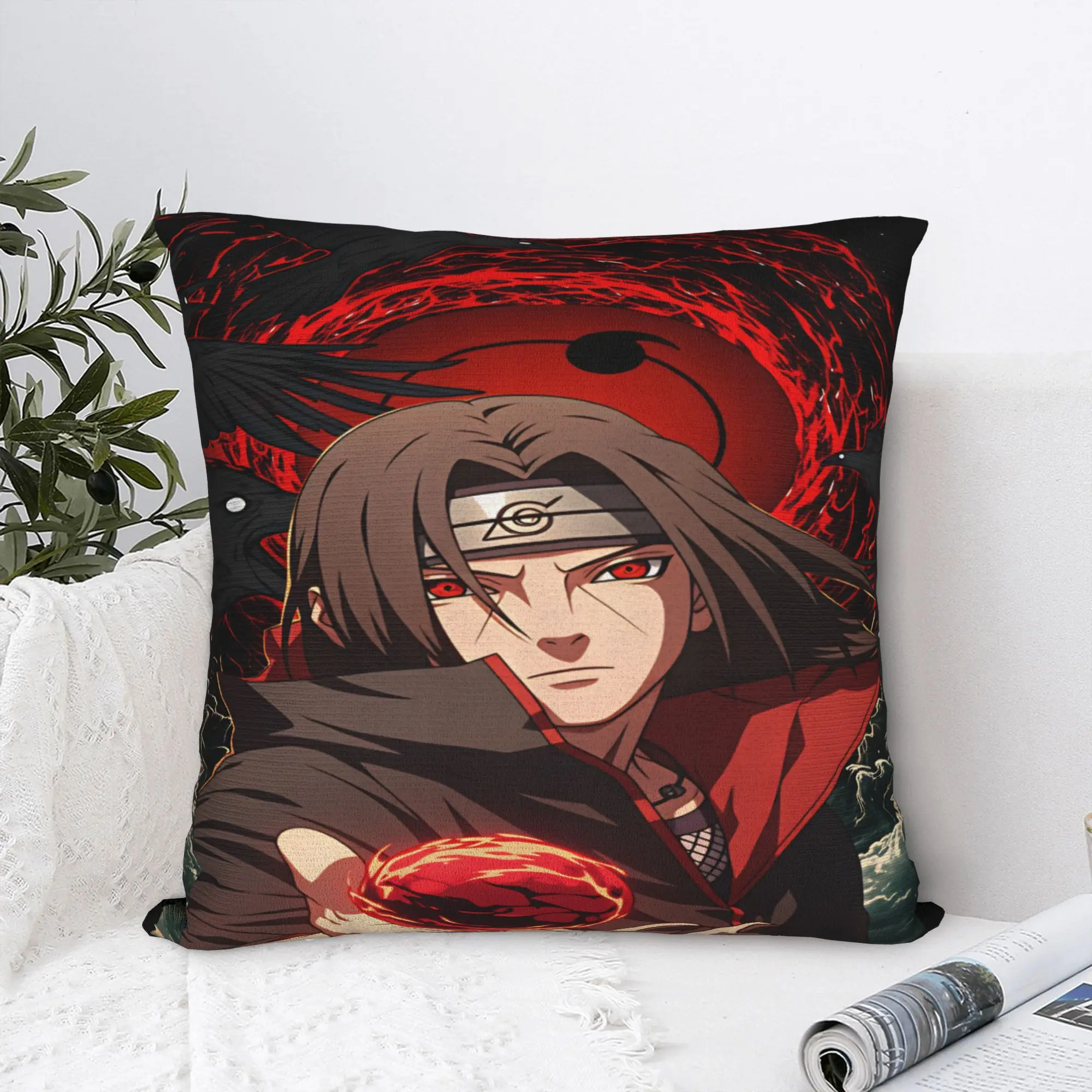 Uchiha Itachi Pillow Case  Print Pillow Cover Morden Pillowcases For Sofa Home Decoration
