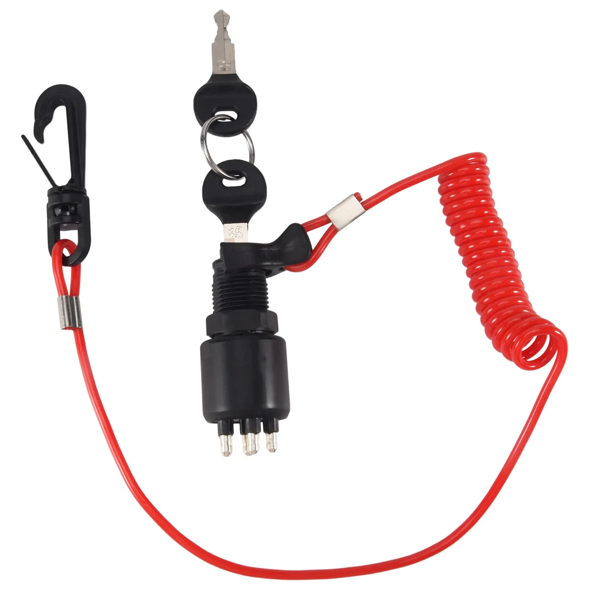 A97TIgnition Switch Key Safety Lanyard Lock Assembly for OMC BRP 1996 Up Johnson Evinrude 5005801 for Evinrude for Johnson