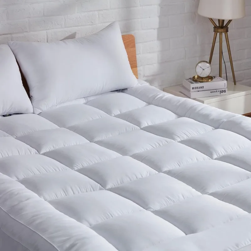 

Extra Thick Mattress Pad Twin Size, Plush Soft Pillow Top Mattress Cover for Body Pain Relief, Quilted Mattress Topper 1450GSM