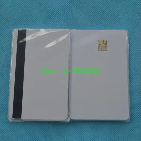 SLE 4442 White Inkjet Printable Magnetic Strip PVC Card For Epson for Canon Printer Blank Smart Contact IC Card 10PCS/LOT