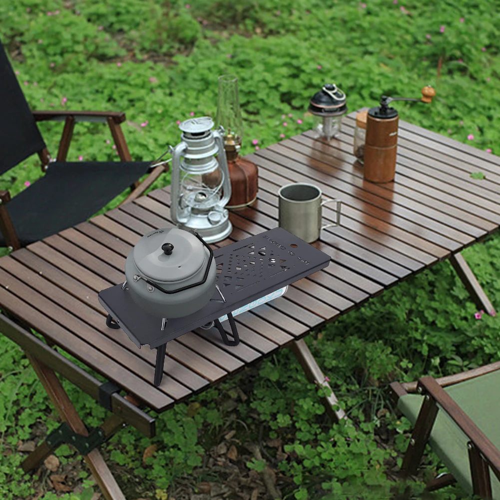 Camping IGT Table Board Kitchen Stainless Steel Table Board Camping Equipment Storage Bag Included for SOTO Spider Stove