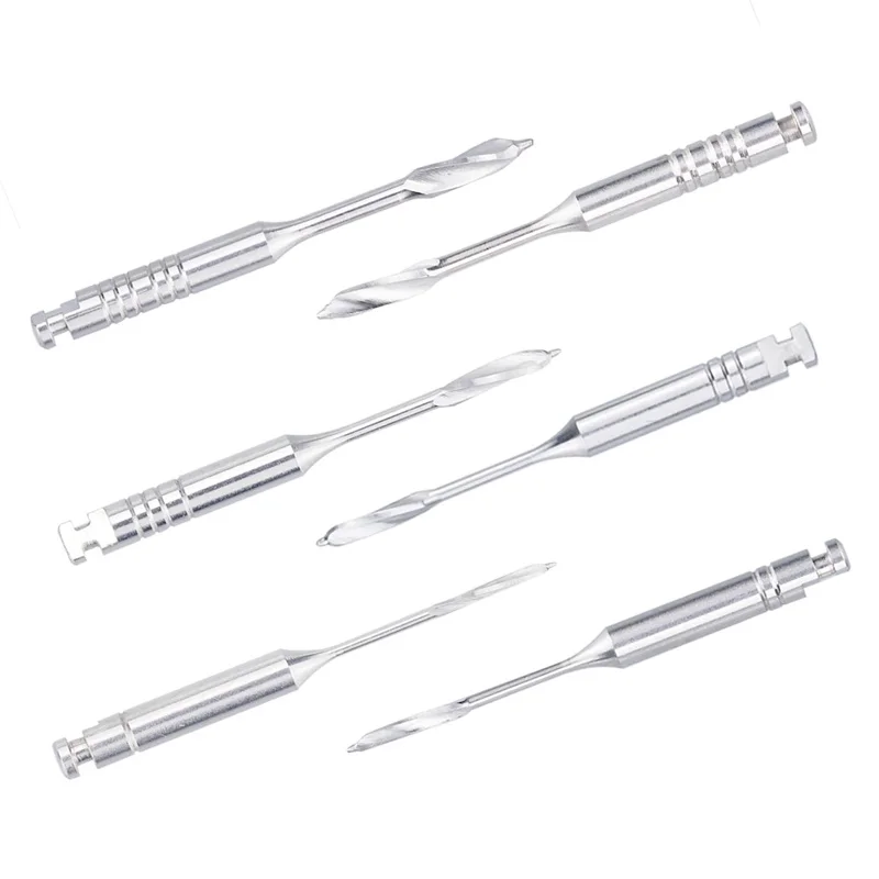 6 pçs/caixa dental endodontic peeso reamers broca glidden rotativo 28/32mm uso do motor arquivos endo de aço inoxidável # 1-6