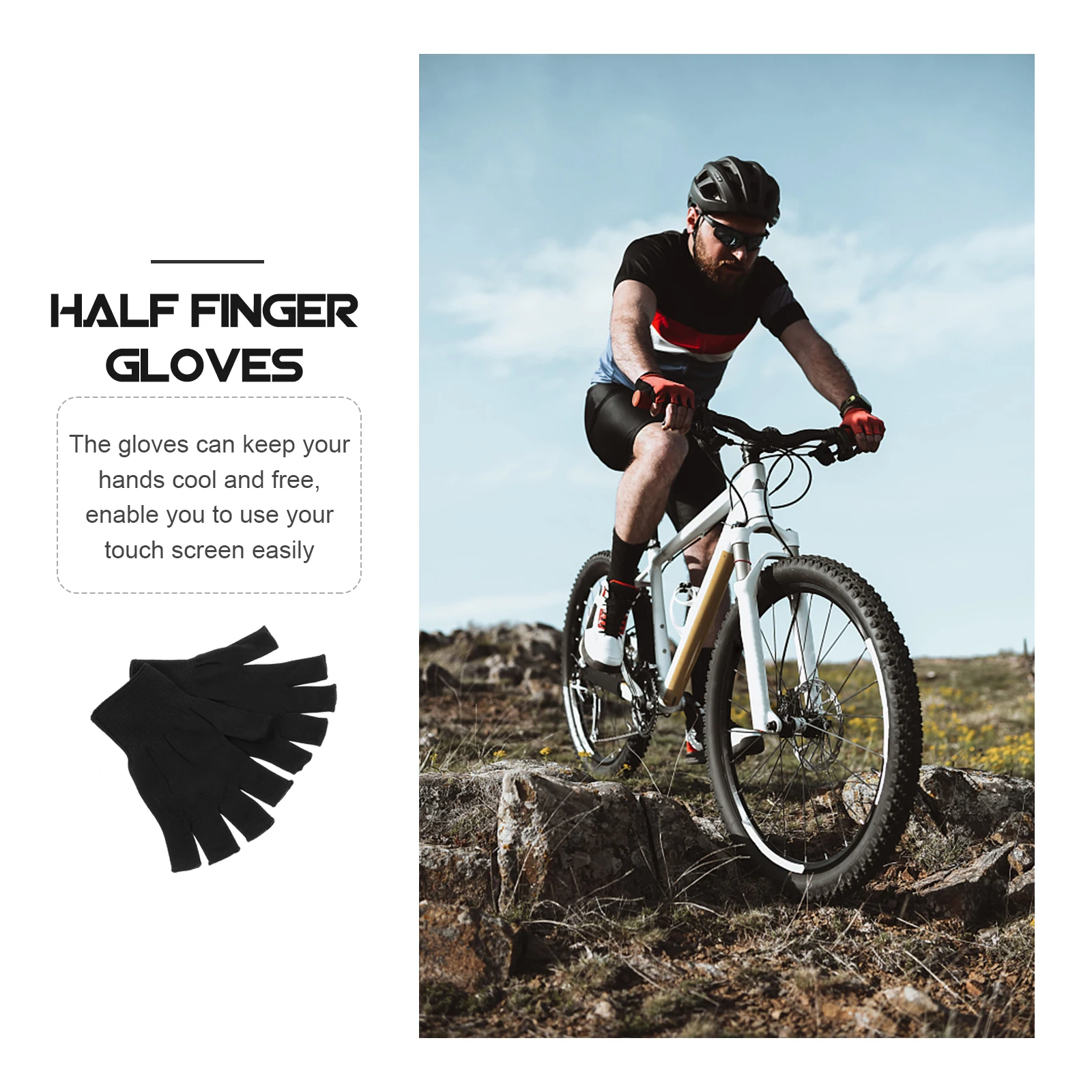 

Protection Half Finger Gloves Workout Mitten Short UV Protection Gloves for Nail Art Outdoor Cycling Climbing Riding