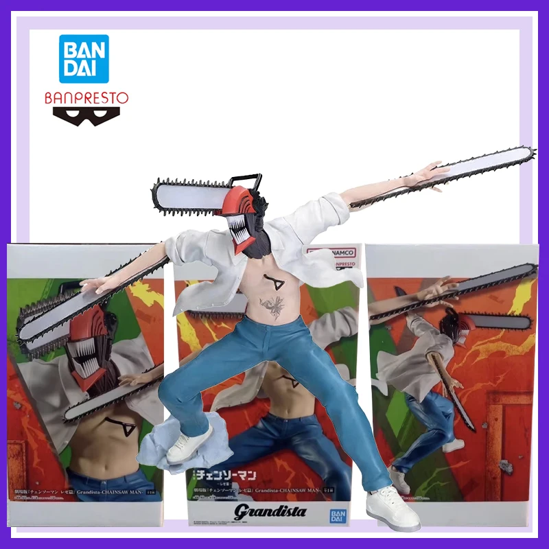 

Оригинальный новый Bandai Banpresto Chainsaw Man Grandista Denji 21 см аниме фигурки модели украшения Коллекционная фигурка