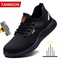 Zapatos de seguridad para hombre con puntera de acero, zapatos de trabajo antigolpes para hombre, zapatillas de deporte, zapatos indestructibles ligeros a prueba de pinchazos, botas tácticas