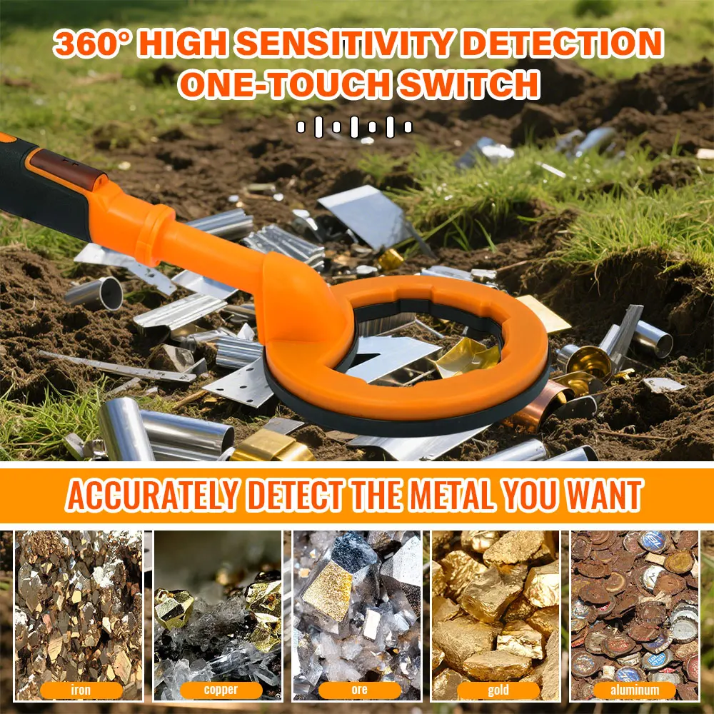 1PCS 2 IN 1 Impulso Palmare Diving Metal Detector Pinpointer Puntatore Sonda Impermeabile Metallo Individuazione 5.5 pollici Bobina di Ricerca