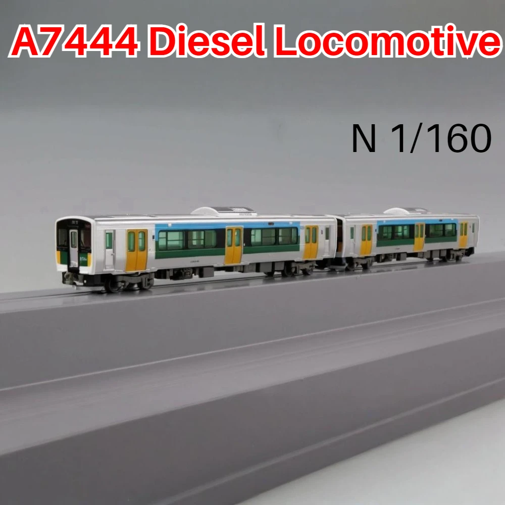 

N масштаб 1/160 Модель поезда A7444 Дизельный локомотив Пневматический поезд Набор окрашенных 2-машин Коллекционный демонстрационный предмет Игрушка для мальчиков в подарок