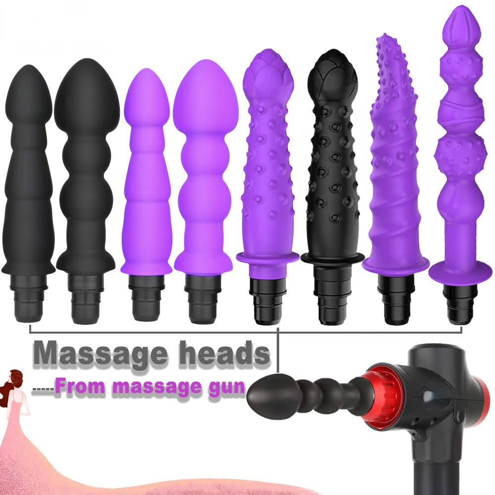 Silicone Massage Gun Head Vibration Message Gun Vibrators for Female Man Fascia Massage Gun Percussion Heads Accesories