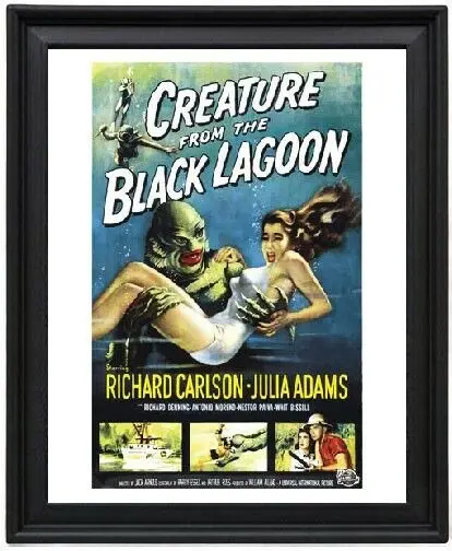 

Framed Poster Creature from the Black Lagoon Poster Picture Frame Vintage 16x12