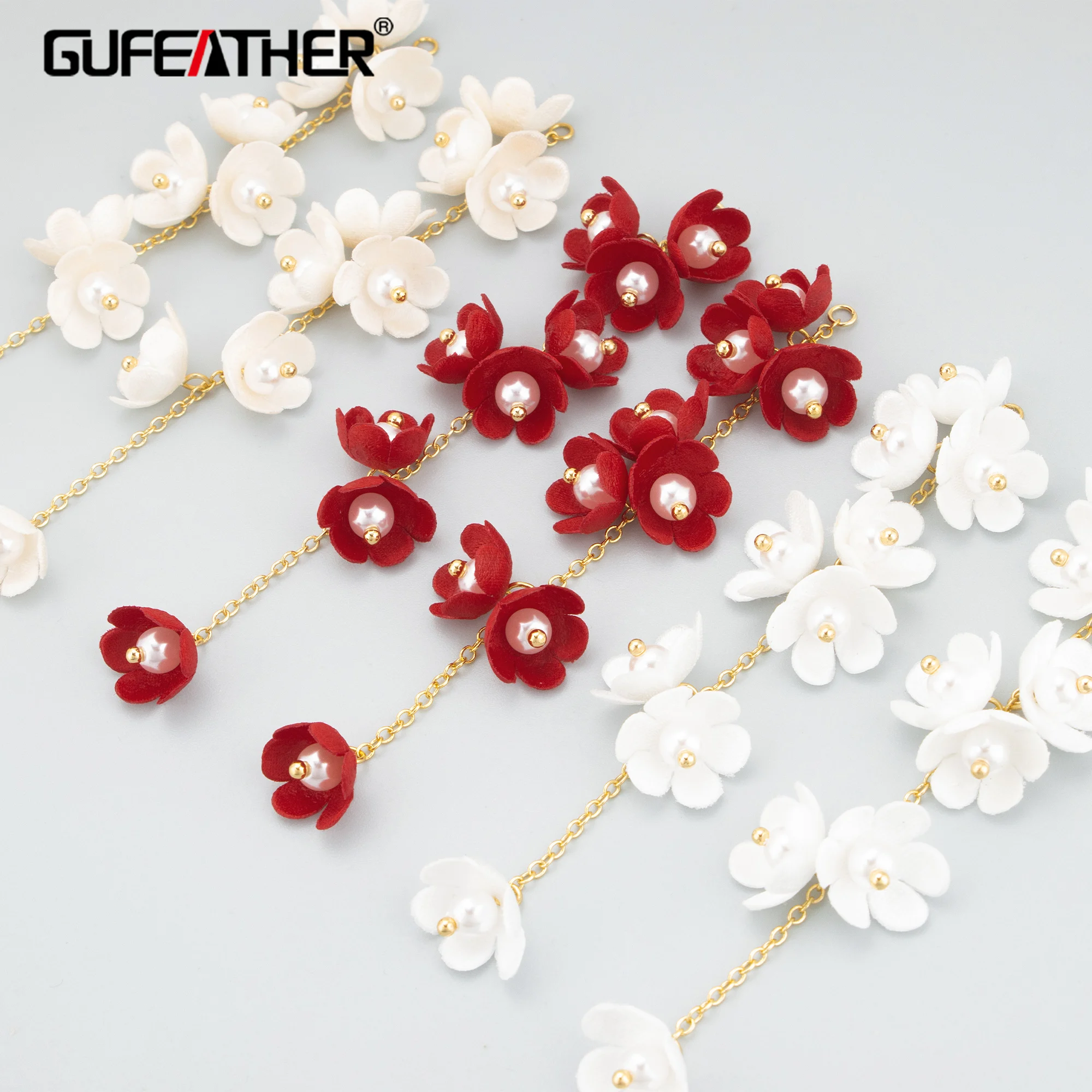 Image of GUFEATHER, 2 Stück/Menge, MH75, Schmuckzubehör, 18 Karat vergoldet, Kupfer, dekoratives Zubehör, Charms, Schmuckherstellung, DIY-Anhänger