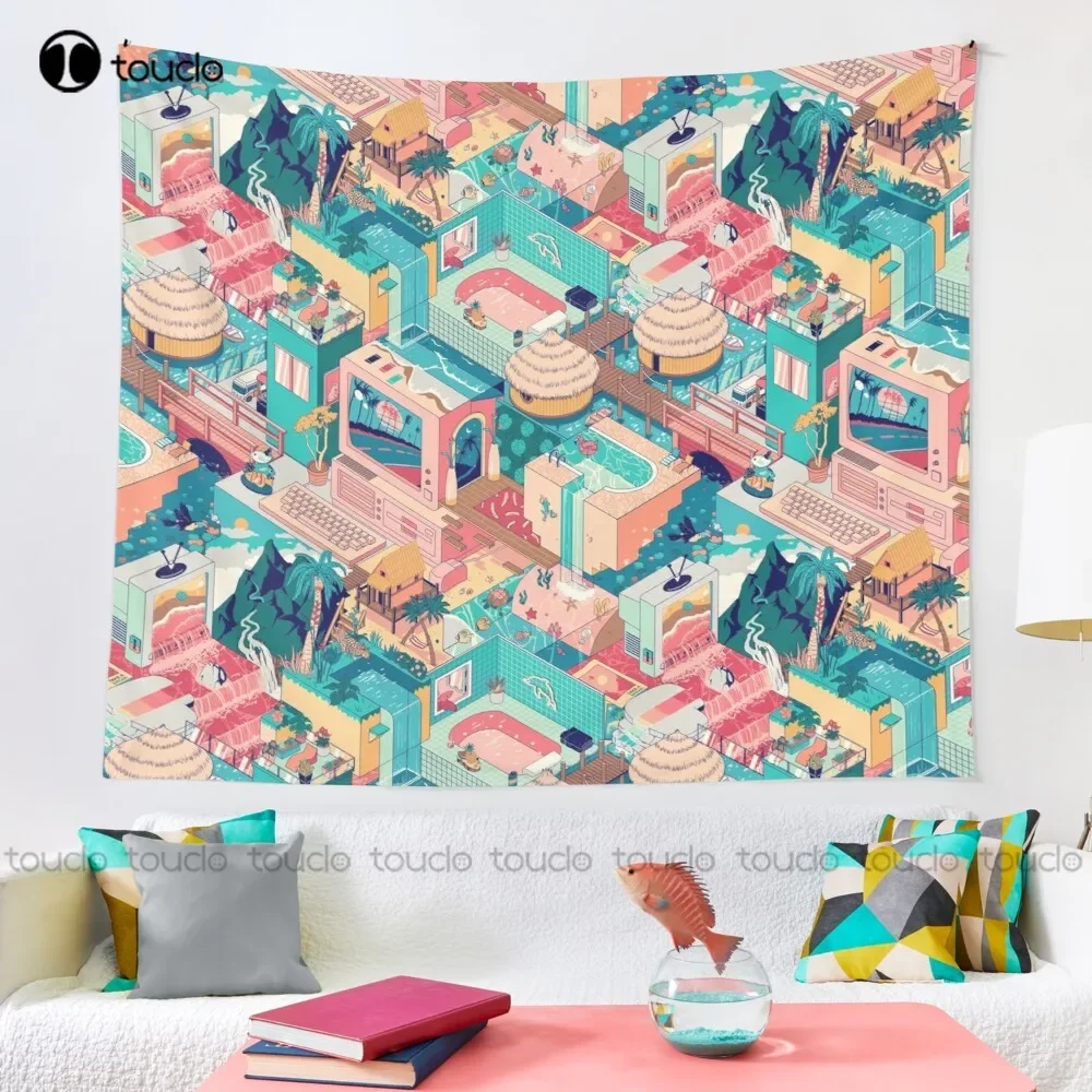 Missing Paradise  Tapestry Home Funny Tapestry Tapestry Wall Hanging For Living Room Bedroom Dorm Room Home Decor Wall Covering