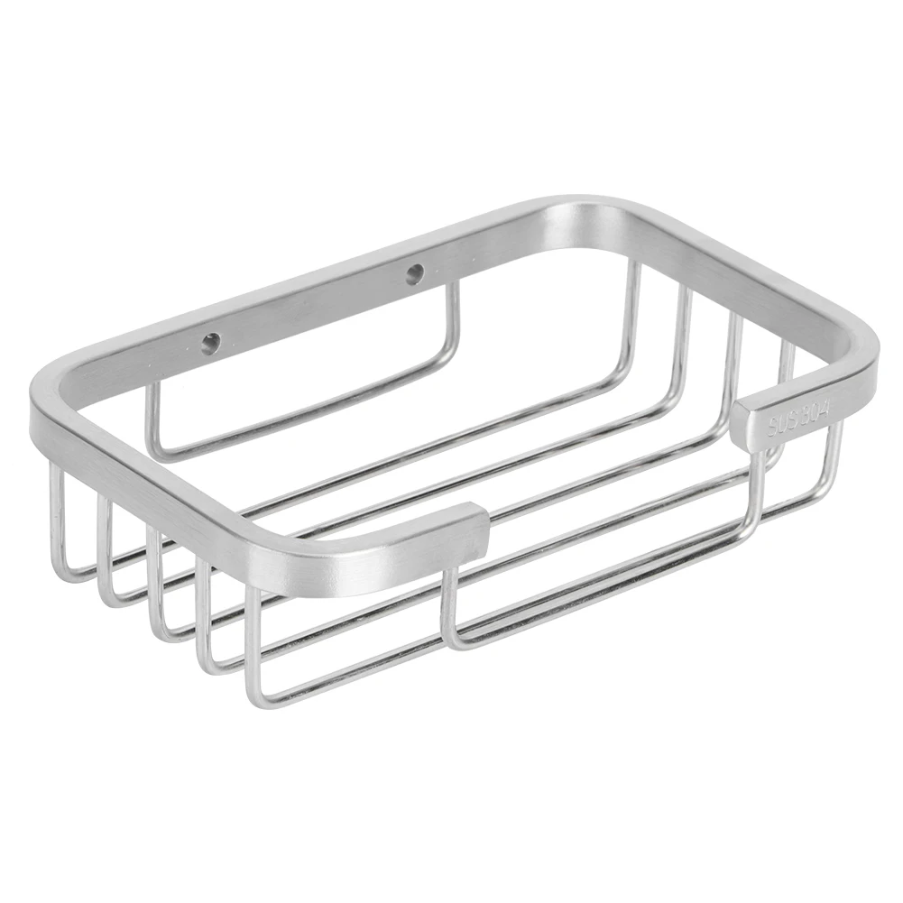 ZK20 304 Stainless Steel Wall Mounted Soap Rack Box Container Organizer Toilet Bathroom Accessory