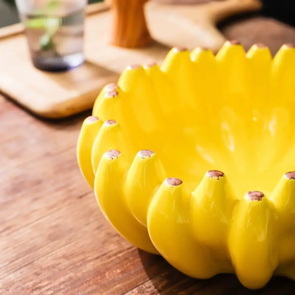 Banana green simple fruit plate ceramic small fruit plate snack plate restaurant hotel tableware storage household creativity