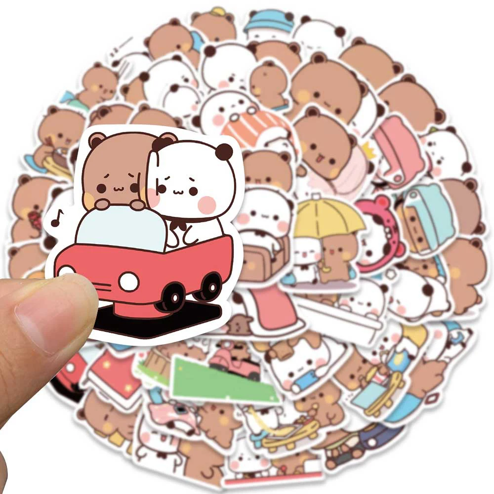 10/30/50pcs Cute Bubu and Dudu Stickers Bear Couple DIY Toy Doodles Decorative Graffiti Decal Phone Bottles Scrapbook Waterproof image 4