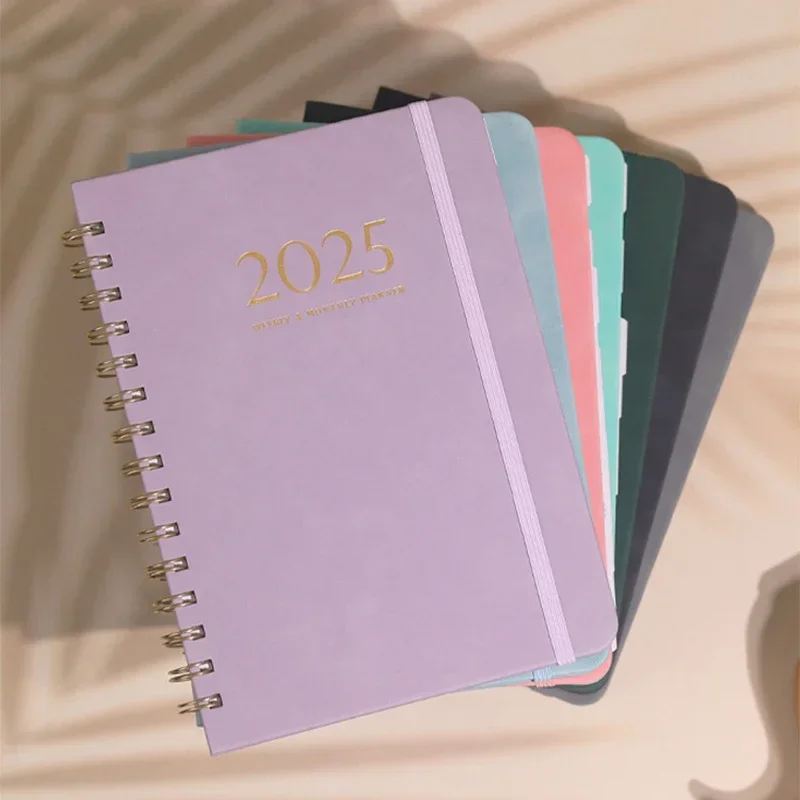 Notebook Diary 2025 Plan Schedule Strapped Notebook Calendar Weekly Notebook 140 Pages (2025.1-2025.12)