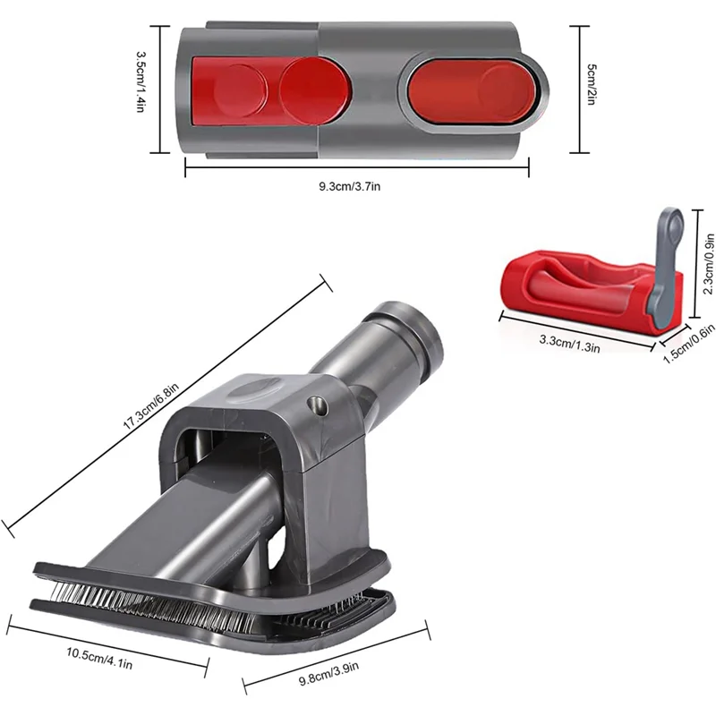 Acessório a vácuo com adaptador de conversor de liberação rápida, ferramenta Groom, escova Dog Pet, Dyson V10, V11, V12, V15, V8, V7