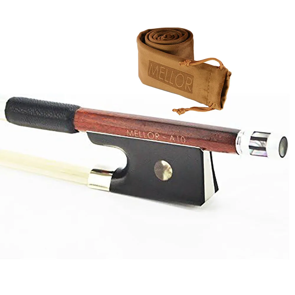 Nice IPE Wood Violin Bow 4/4 Size Pernambuco Performance Straight and Well Balanced MELLOR Advanced Level A10 Violin Parts